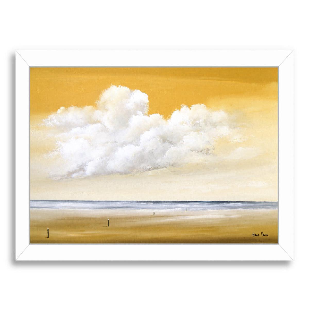 Seascape By Hans Paus - White Framed Print - Wall Art - Americanflat