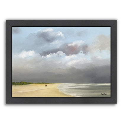 A Walk Along The Beach 8 By Hans Paus - Black Framed Print - Wall Art - Americanflat