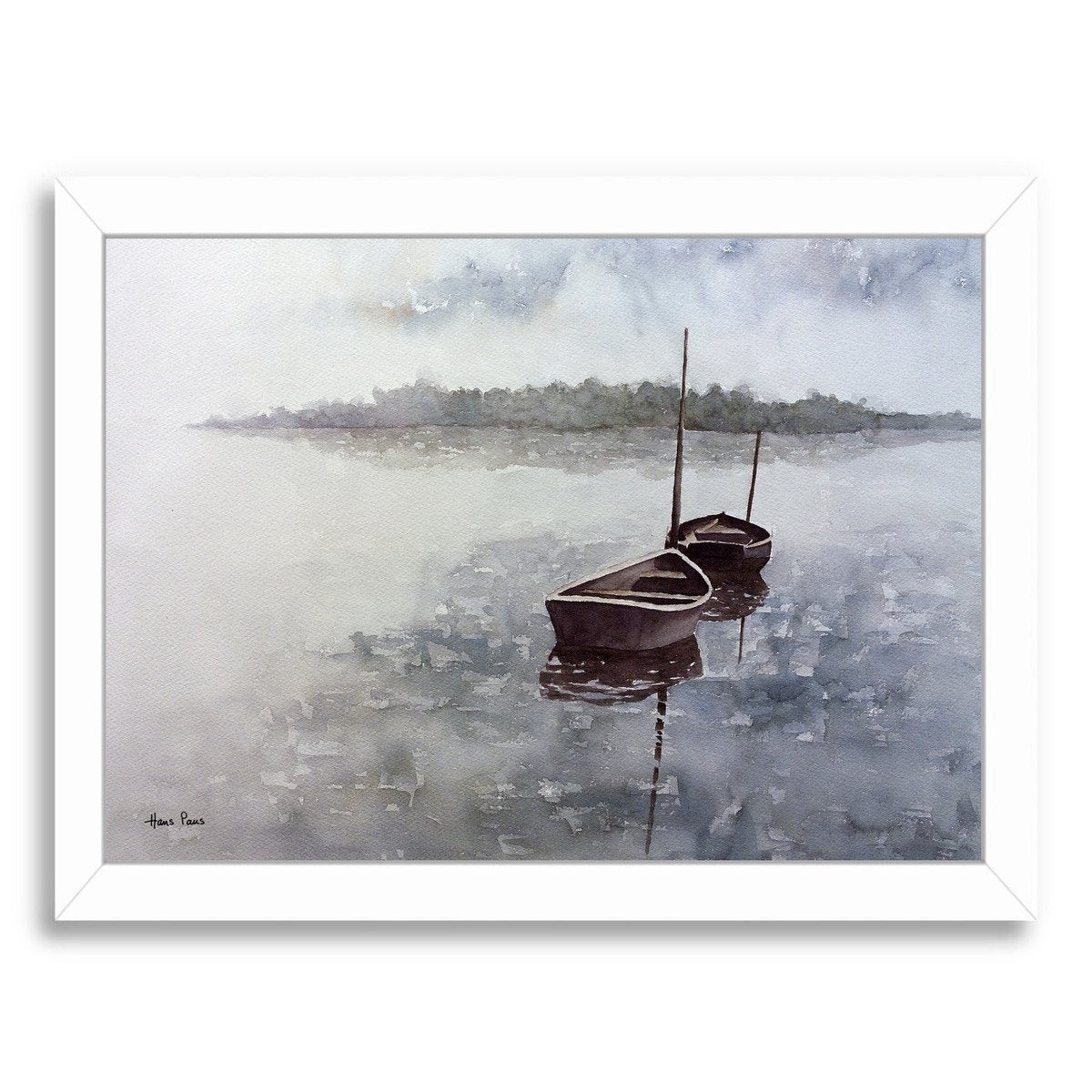 Boats 1 By Hans Paus - Framed Print - Americanflat