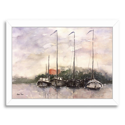Boats 2 By Hans Paus - Framed Print - Americanflat