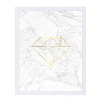 Diamond By Nuada - White Framed Print - Wall Art - Americanflat