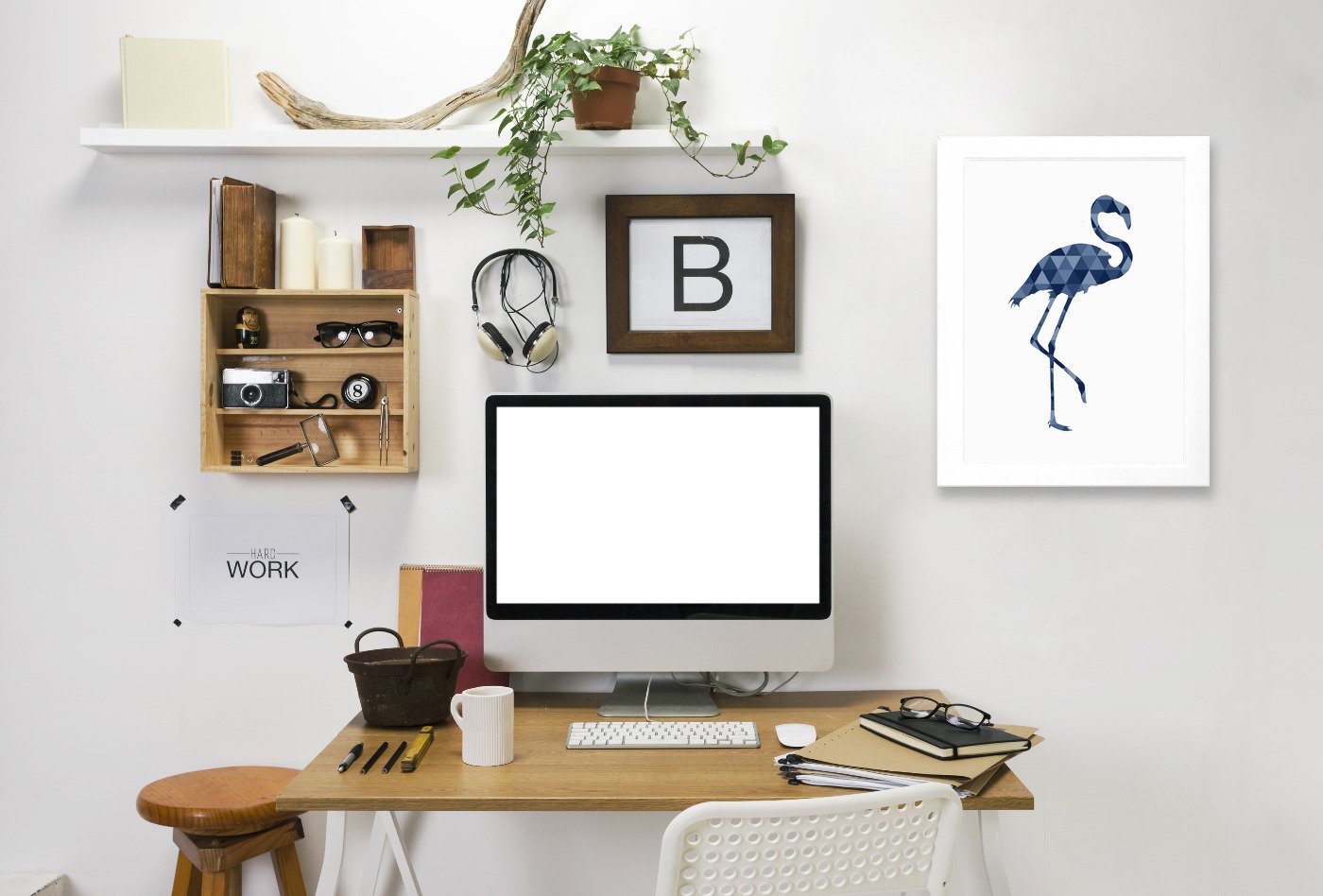 Geometric Flamingo By Nuada - Framed Print - Americanflat