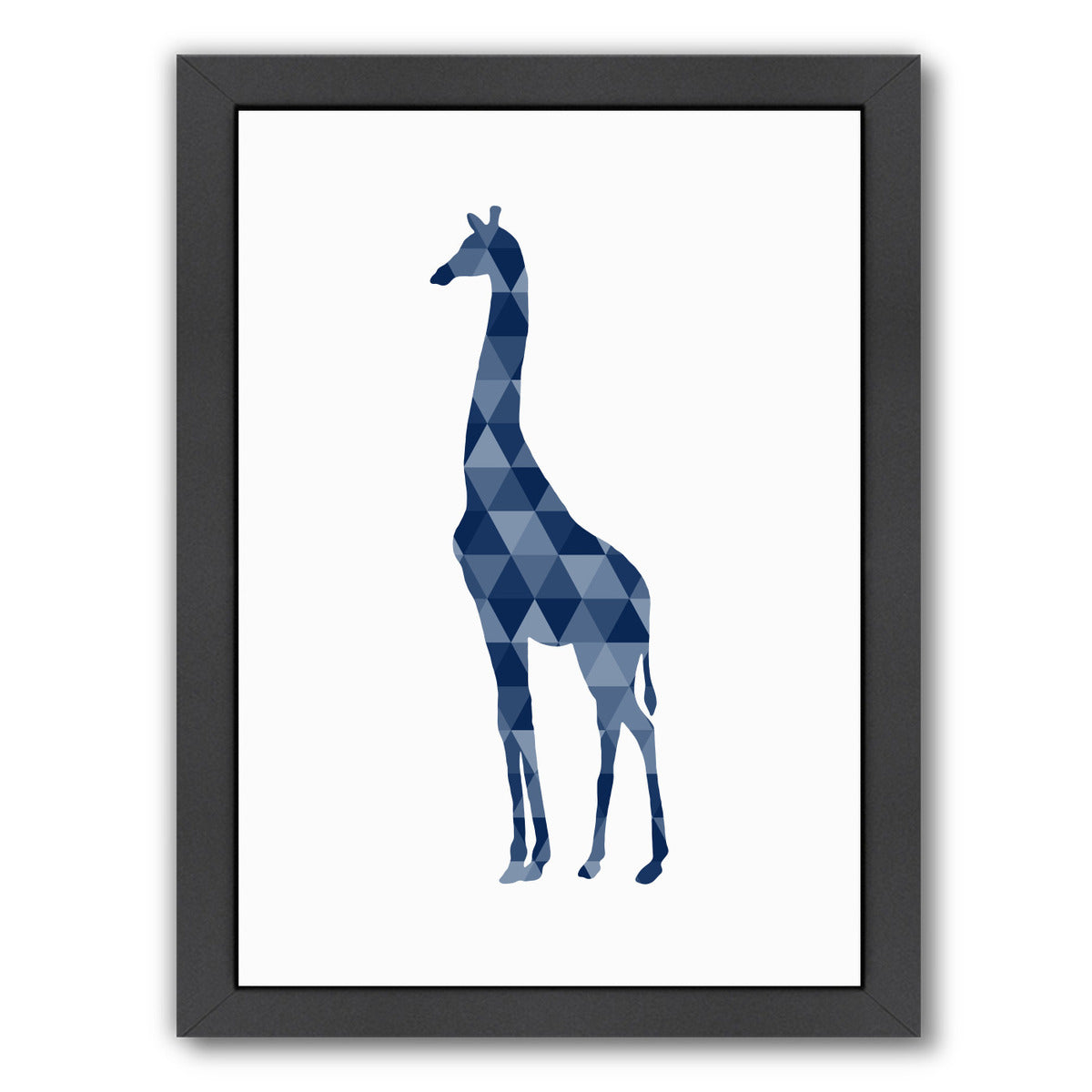 Geometric Giraffe By Nuada - Black Framed Print - Wall Art - Americanflat