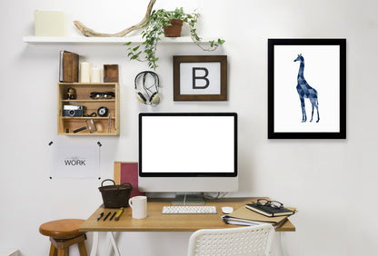 Geometric Giraffe By Nuada - Black Framed Print - Wall Art - Americanflat