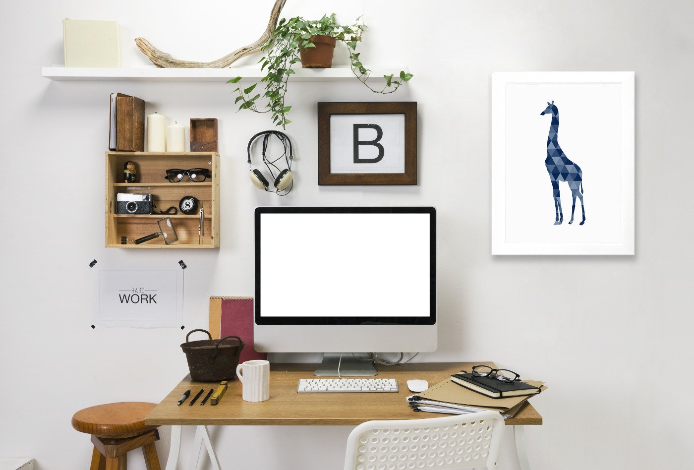 Geometric Giraffe By Nuada - Framed Print - Americanflat