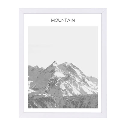 Mountain By Nuada - White Framed Print - Wall Art - Americanflat