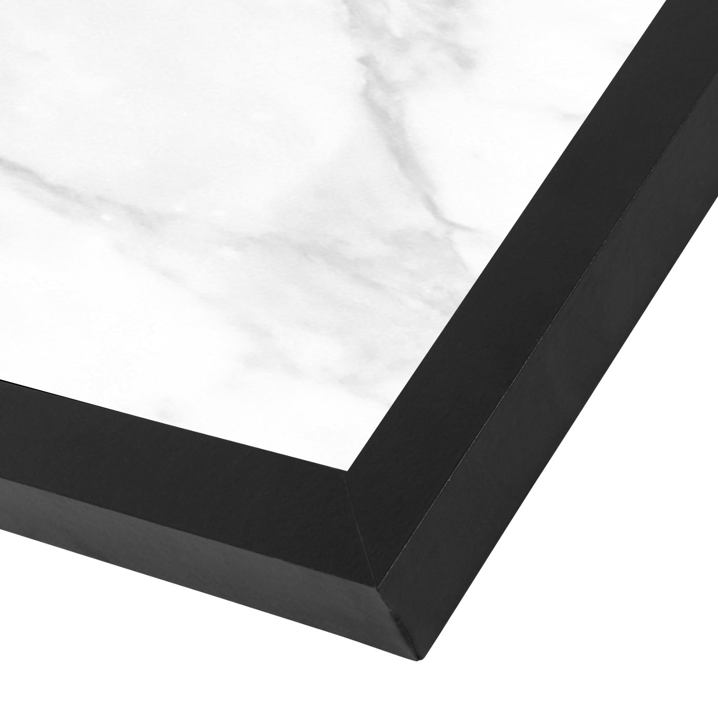 New York White Marble By Nuada - Black Framed Print - Wall Art - Americanflat