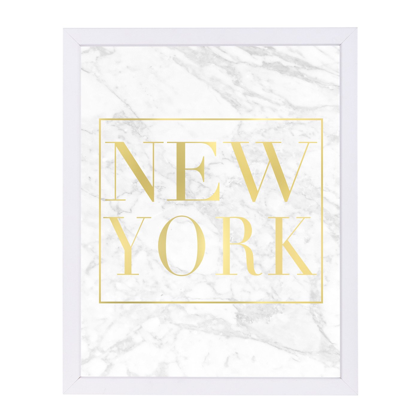 New York White Marble By Nuada - Framed Print - Americanflat