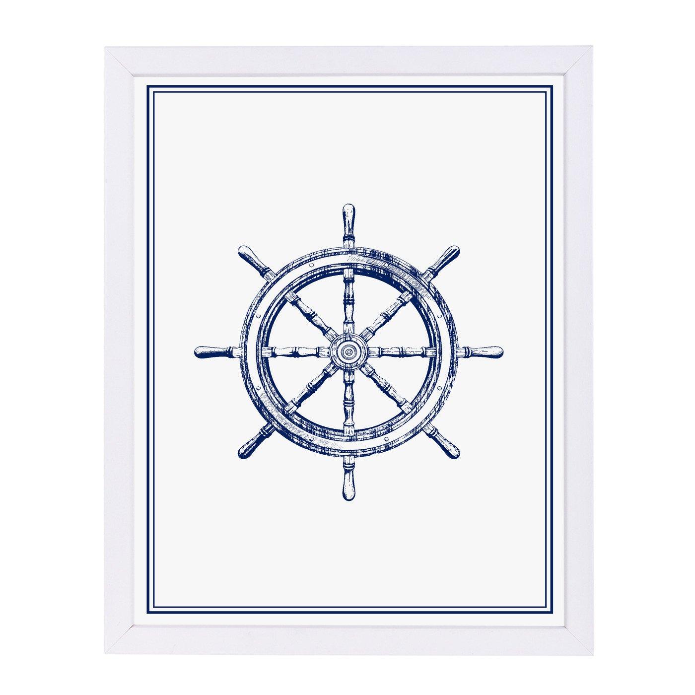 Ship Wheel By Nuada - Framed Print - Americanflat