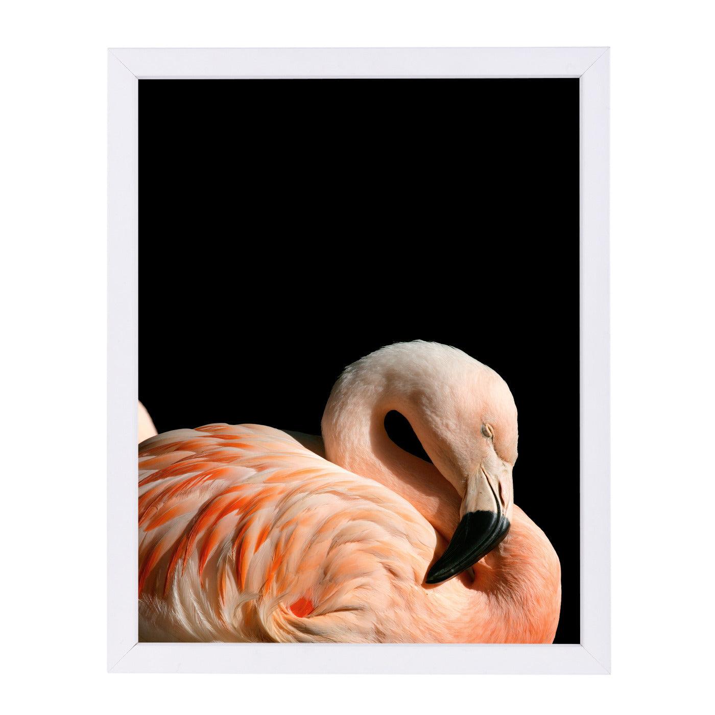 Sleeping Flamingo By Nuada - White Framed Print - Wall Art - Americanflat