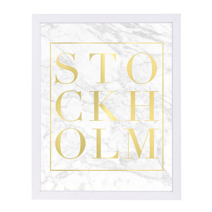 Stockholm White Marble By Nuada - Framed Print - Americanflat