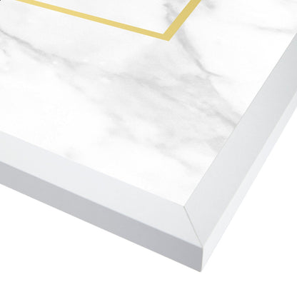 Stockholm White Marble By Nuada - Framed Print - Americanflat