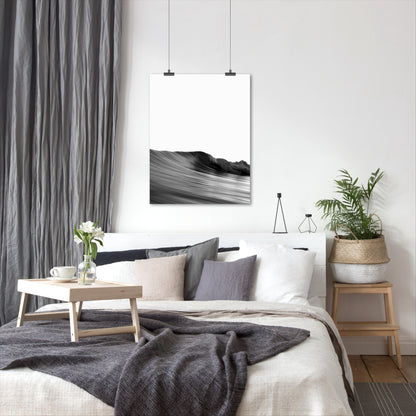 Wave Black And White by NUADA - Art Print - Americanflat