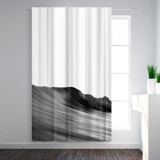 Blackout Curtain Single Panel - Wave Black And White by NUADA - Blackout Curtains - Americanflat