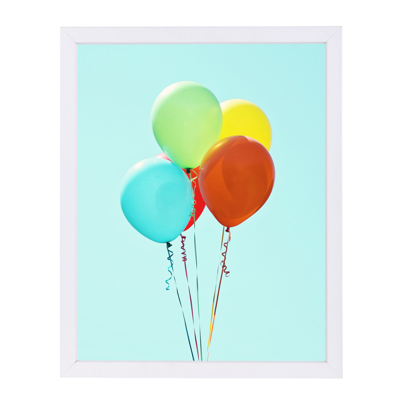 Happy Balloons By The Gingham Owl - White Framed Print - Wall Art - Americanflat
