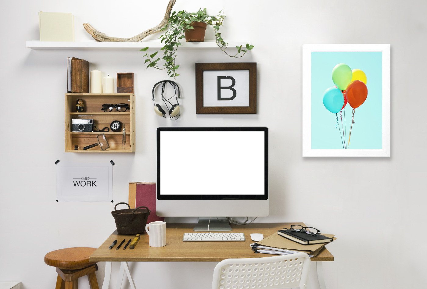 Happy Balloons By The Gingham Owl - Framed Print - Americanflat