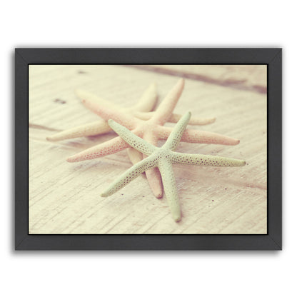 Pastel Sea Stars By The Gingham Owl - Black Framed Print - Wall Art - Americanflat