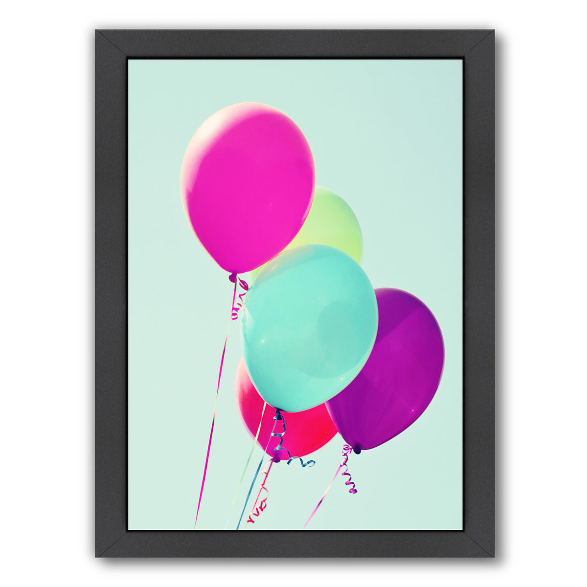 Pink & Purple Pops By The Gingham Owl - Black Framed Print - Wall Art - Americanflat