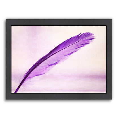 Purple Feather By The Gingham Owl - Black Framed Print - Wall Art - Americanflat