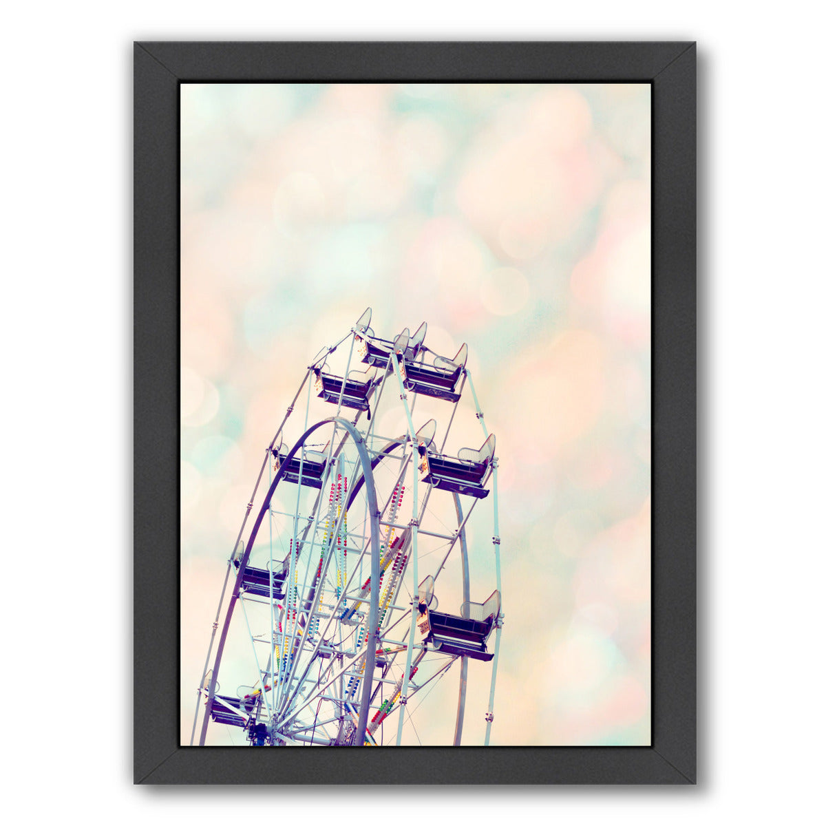 Rainbow Sherbet Sky By The Gingham Owl - Black Framed Print - Wall Art - Americanflat