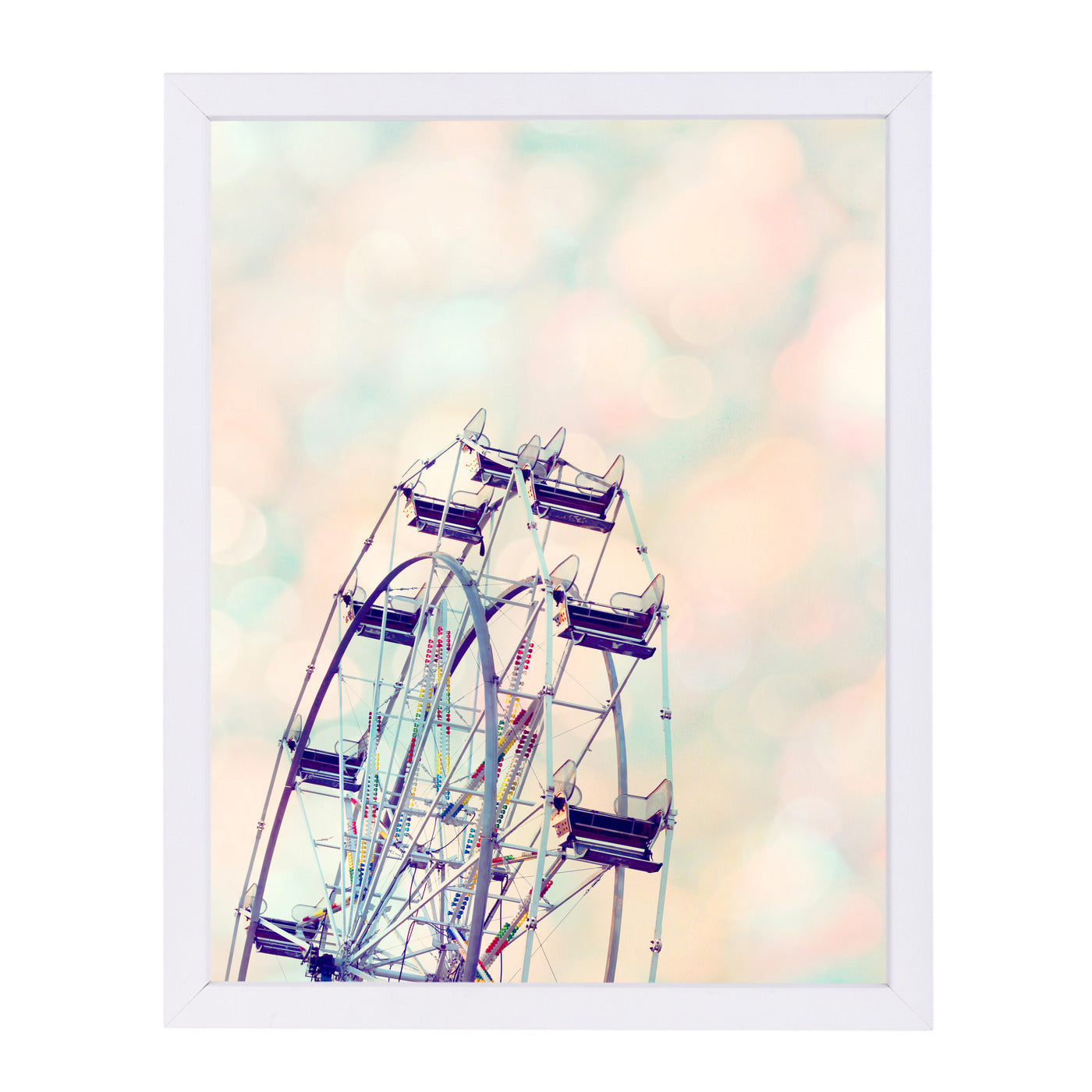 Rainbow Sherbet Sky By The Gingham Owl - White Framed Print - Wall Art - Americanflat