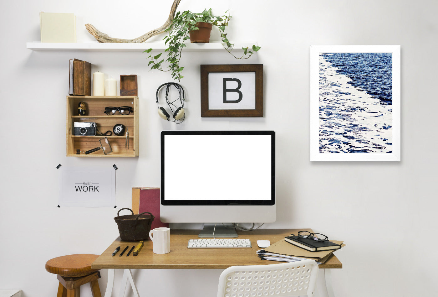 Ripple Effect By The Gingham Owl - White Framed Print - Wall Art - Americanflat