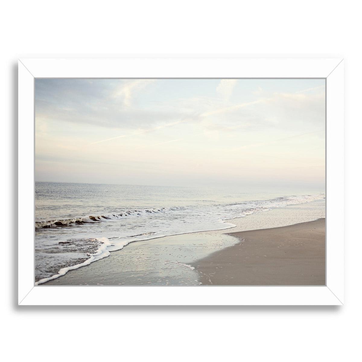 Serene Seascape By The Gingham Owl - White Framed Print - Wall Art - Americanflat