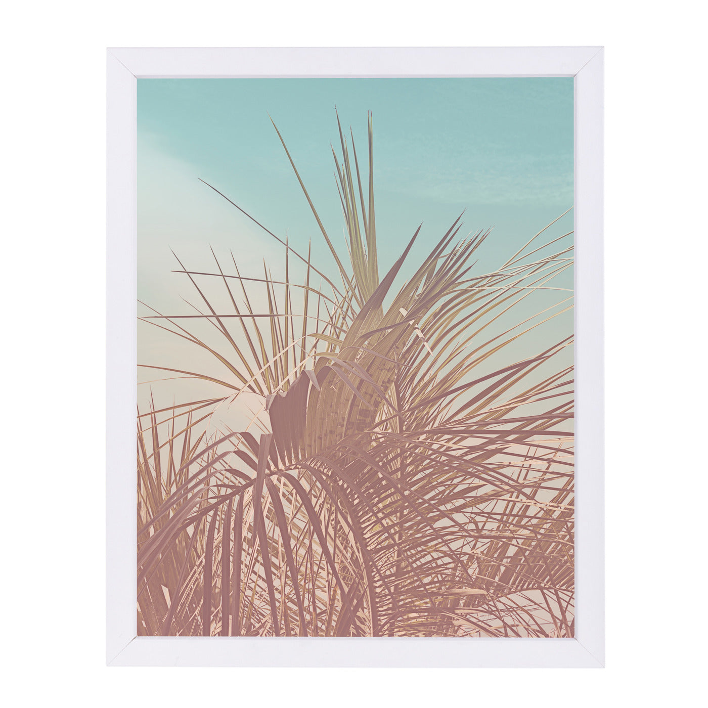 Tropical Palm By The Gingham Owl - White Framed Print - Wall Art - Americanflat