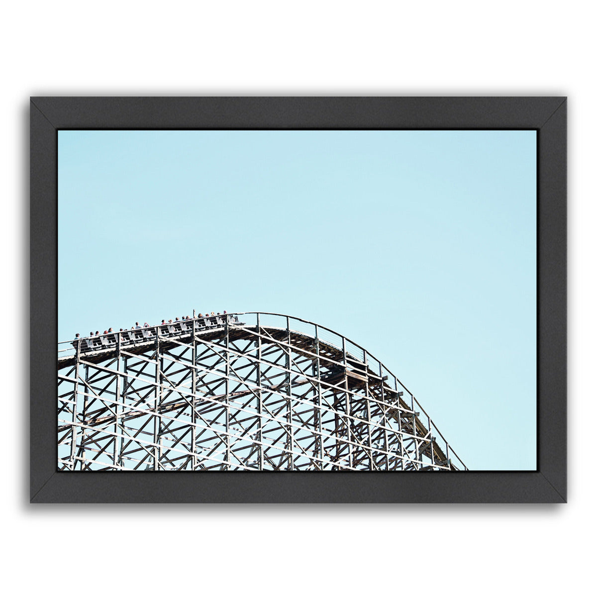Wooden Coaster By The Gingham Owl - Black Framed Print - Wall Art - Americanflat