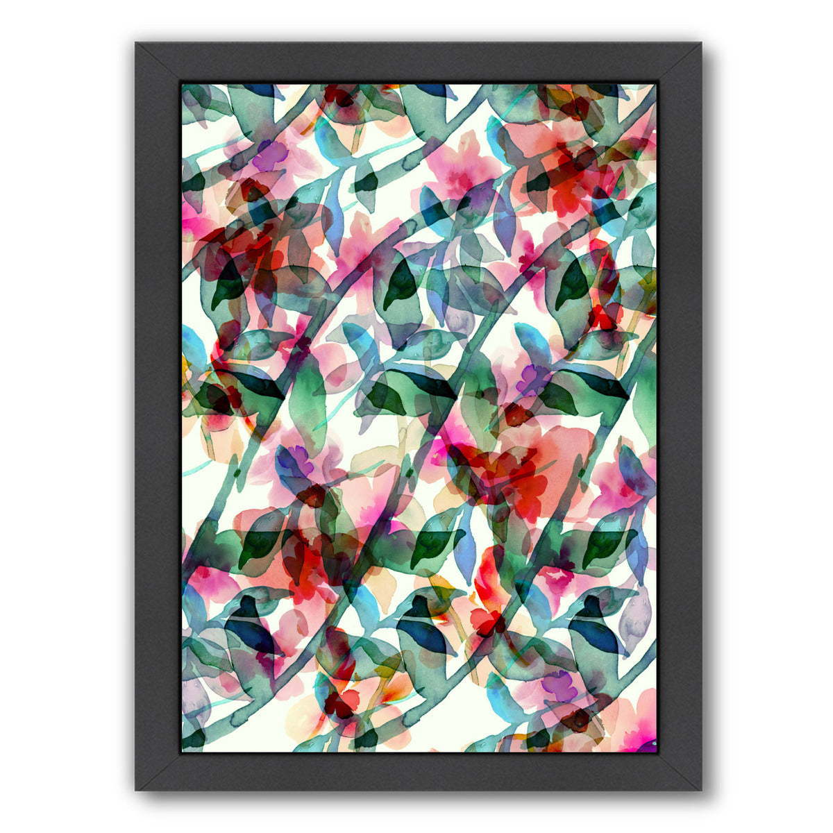 Floral Parade I by Hope Bainbridge - Black Framed Print - Wall Art - Americanflat