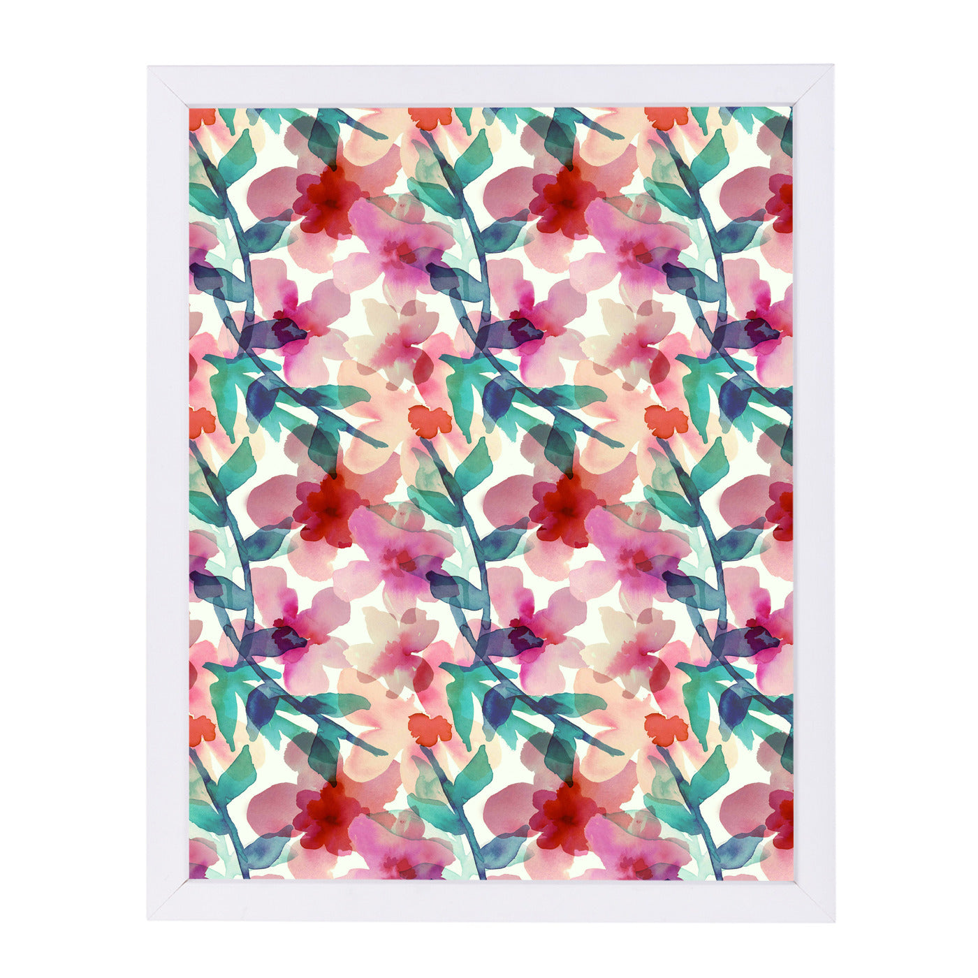 Floral Parade II by Hope Bainbridge - White Framed Print - Wall Art - Americanflat