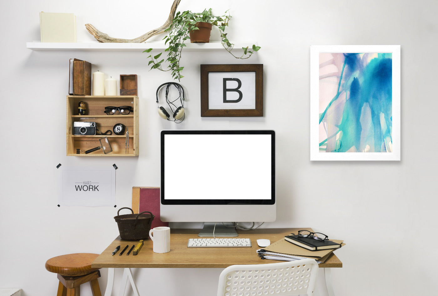 Fluid Feelings by Hope Bainbridge - White Framed Print - Wall Art - Americanflat