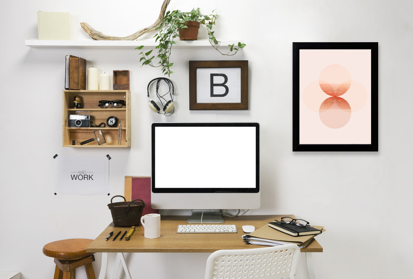 Lunar Blush II by Hope Bainbridge - Black Framed Print - Wall Art - Americanflat