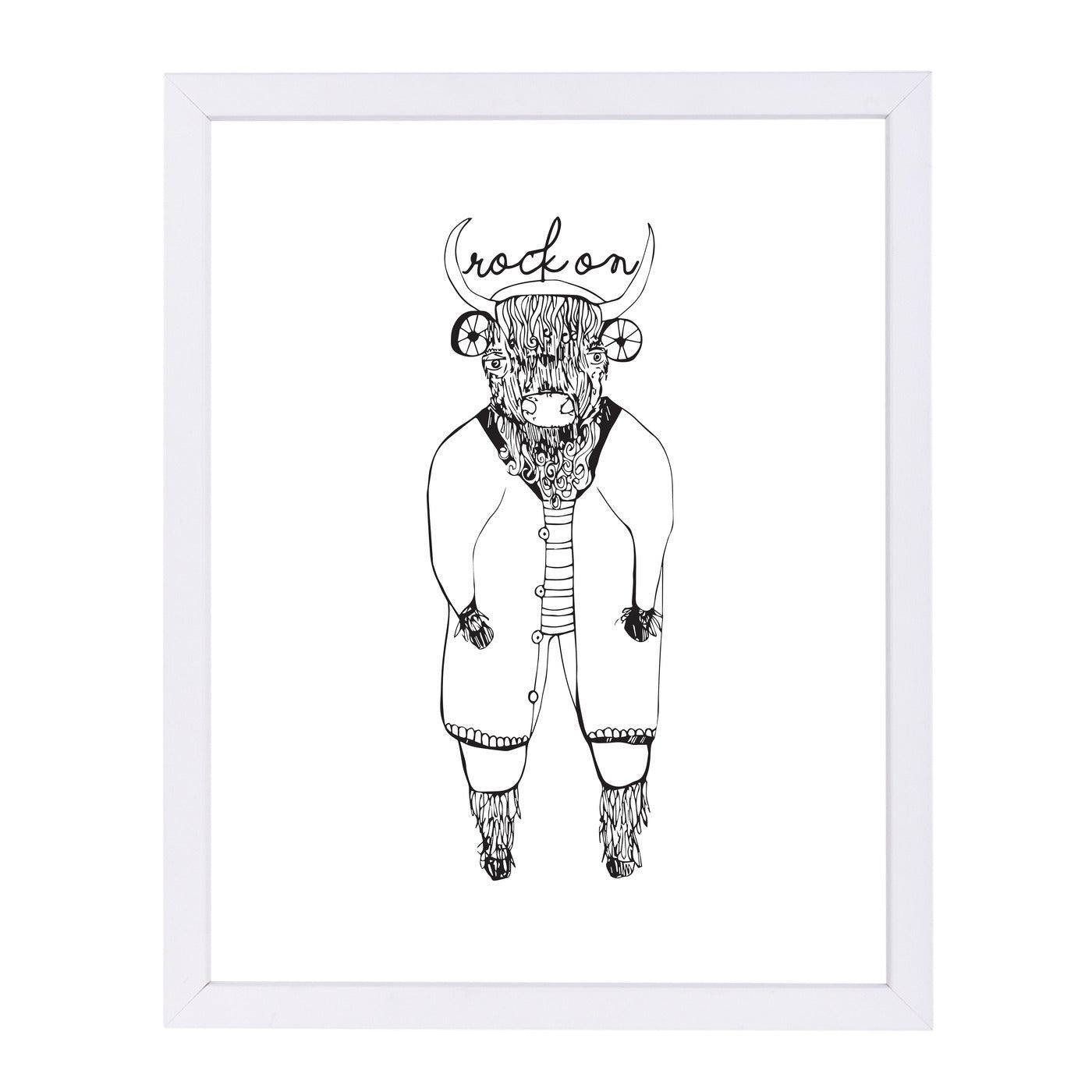 Rock On by Hope Bainbridge - White Framed Print - Wall Art - Americanflat