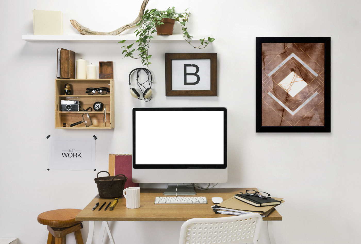 Stone & Marble I by Hope Bainbridge - Black Framed Print - Wall Art - Americanflat