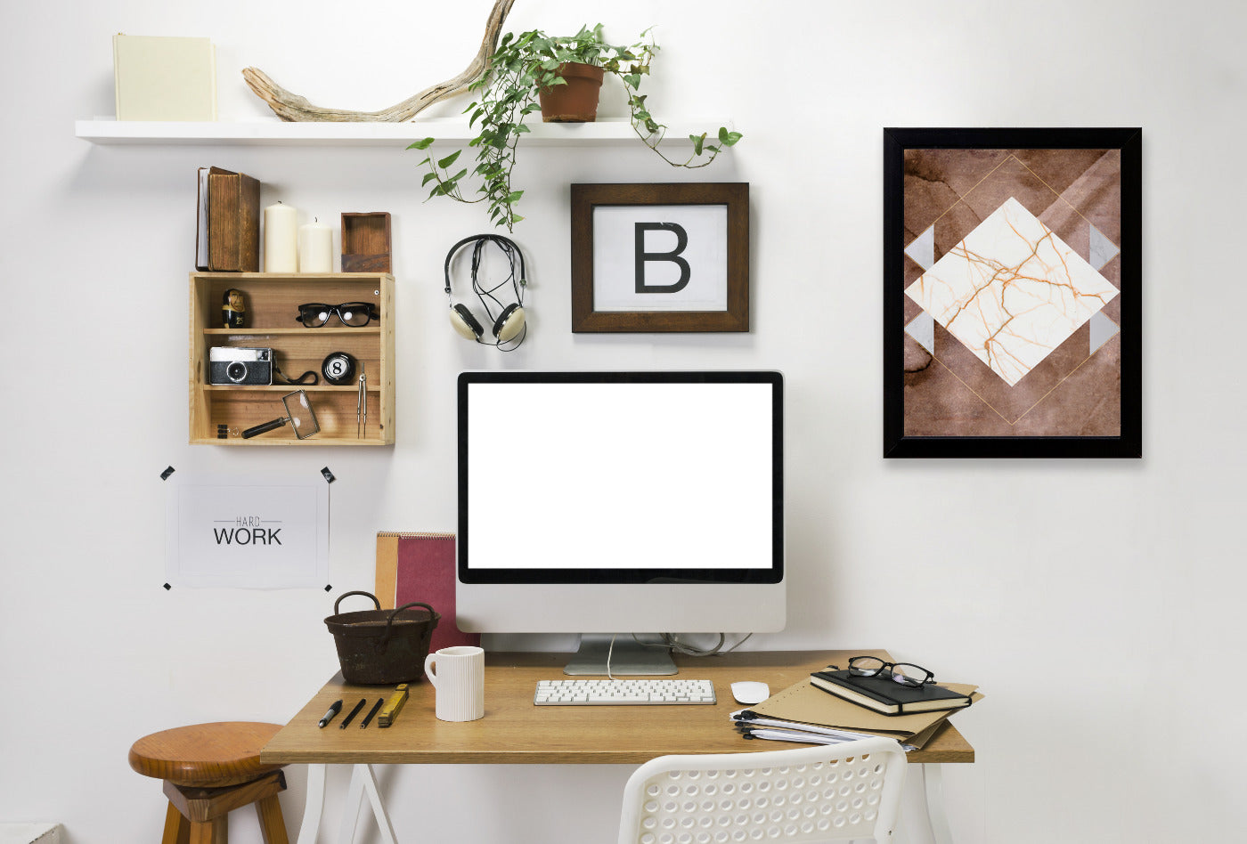 Stone & Marble II by Hope Bainbridge - Black Framed Print - Wall Art - Americanflat
