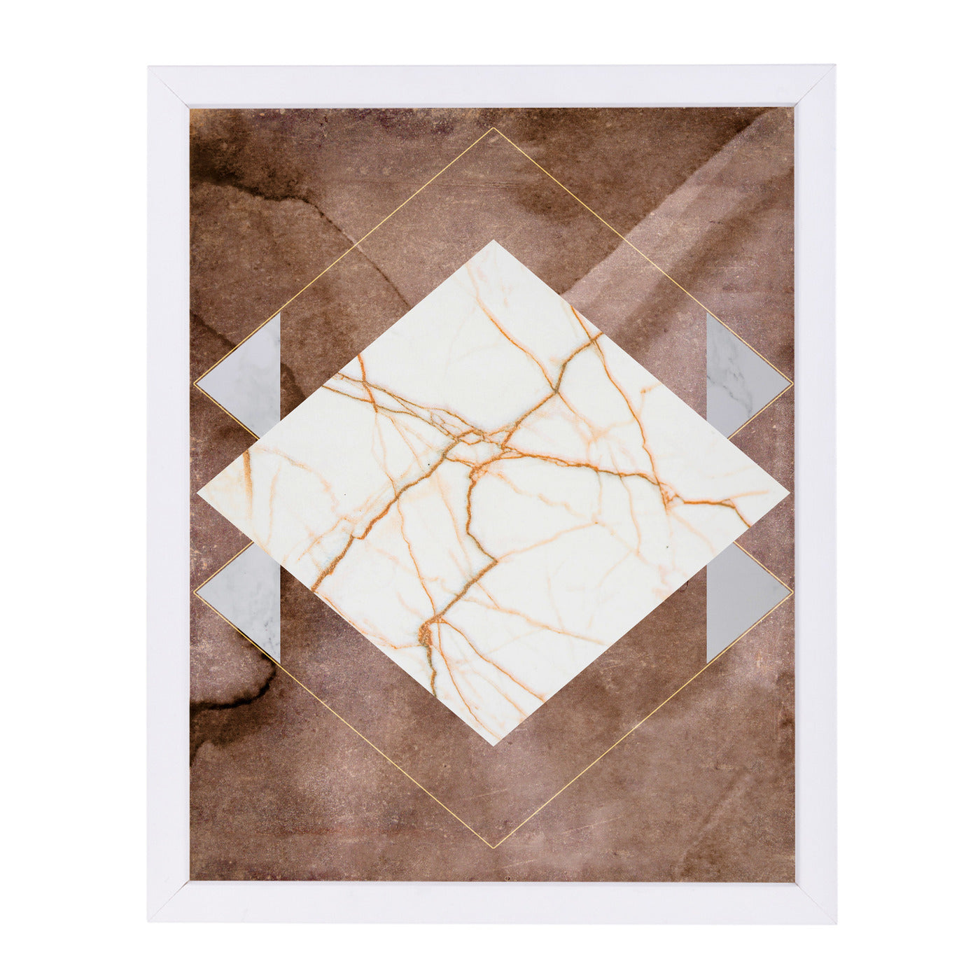 Stone & Marble II by Hope Bainbridge - White Framed Print - Wall Art - Americanflat