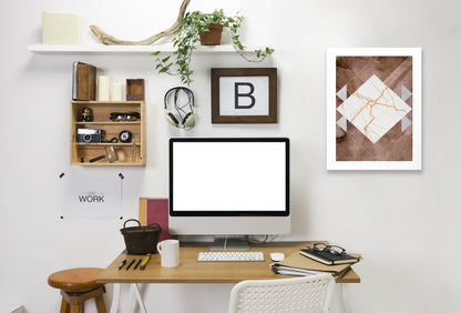 Stone & Marble II by Hope Bainbridge - White Framed Print - Wall Art - Americanflat