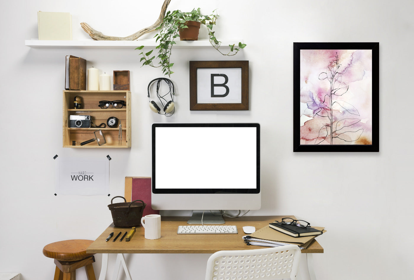 Whisper Petals I by Hope Bainbridge - Black Framed Print - Wall Art - Americanflat