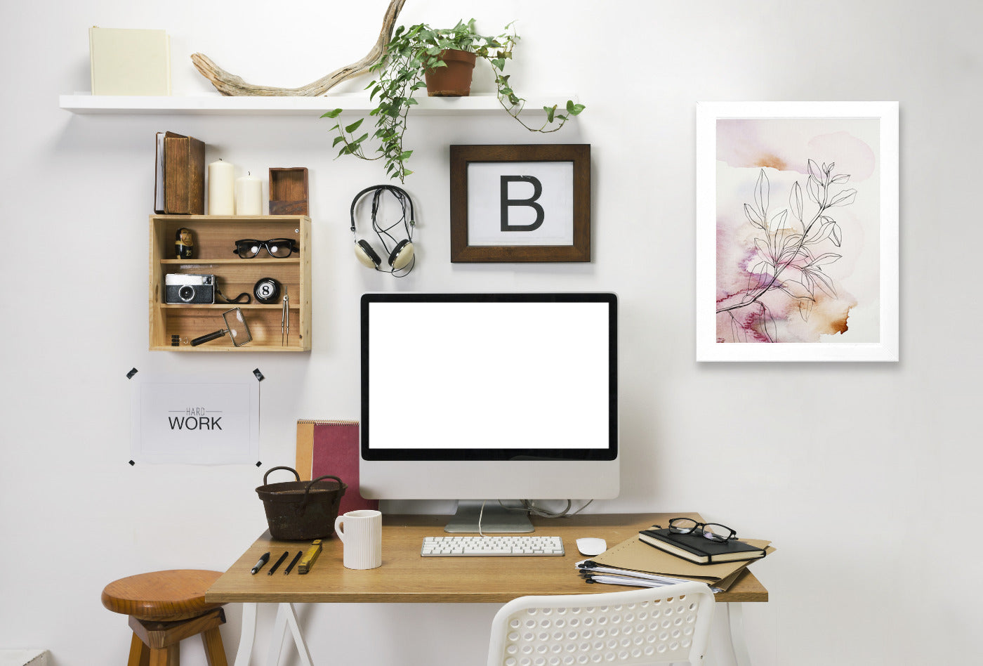 Whisper Petals III by Hope Bainbridge - White Framed Print - Wall Art - Americanflat