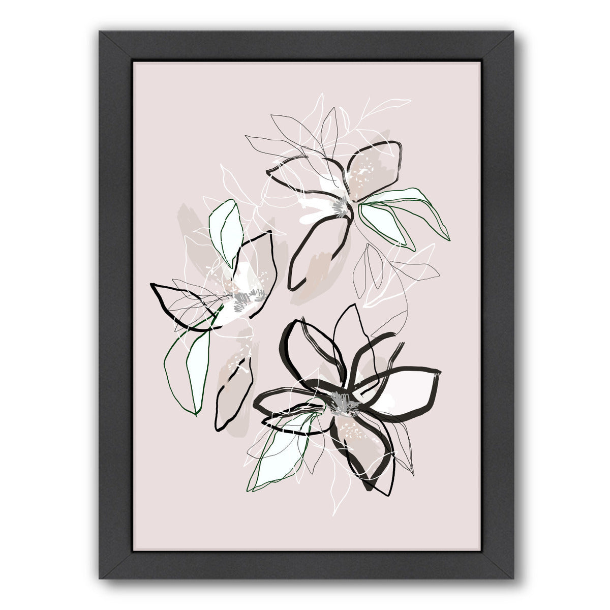 Winter Scribbles by Hope Bainbridge - Black Framed Print - Wall Art - Americanflat