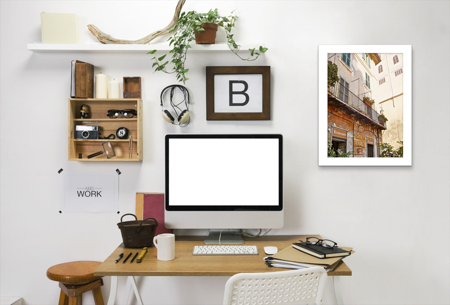 European Travels Iv by Hope Bainbridge - White Framed Print - Wall Art - Americanflat