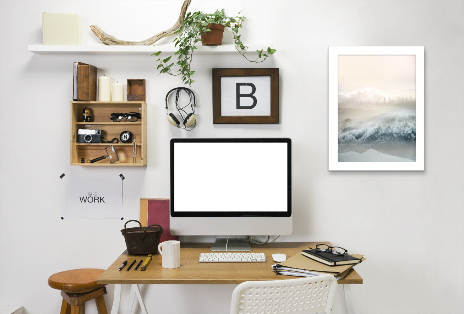 Vanilla Landscape Ii by Hope Bainbridge - White Framed Print - Wall Art - Americanflat