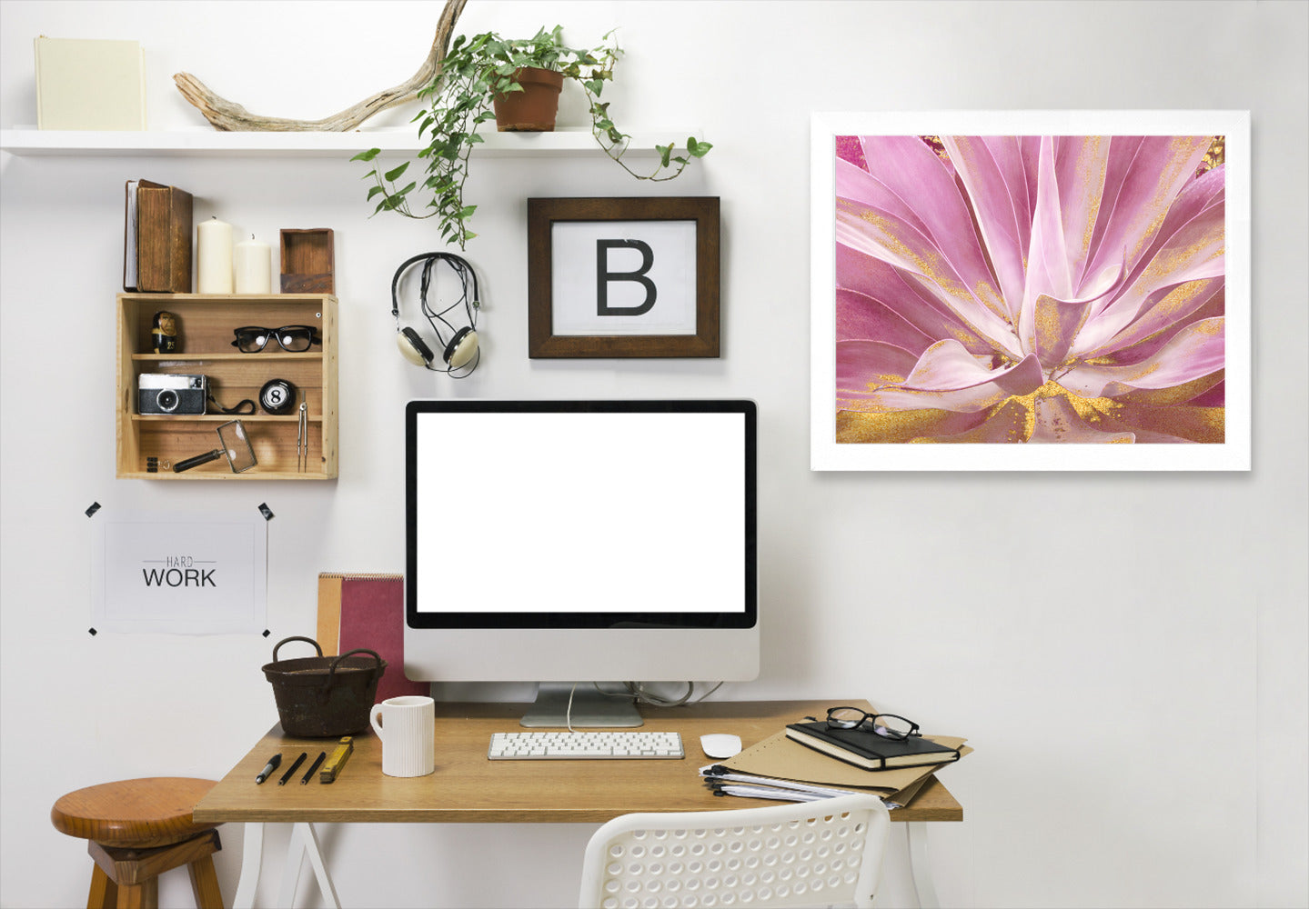 Leaves 8 by Hope Bainbridge - White Framed Print - Wall Art - Americanflat