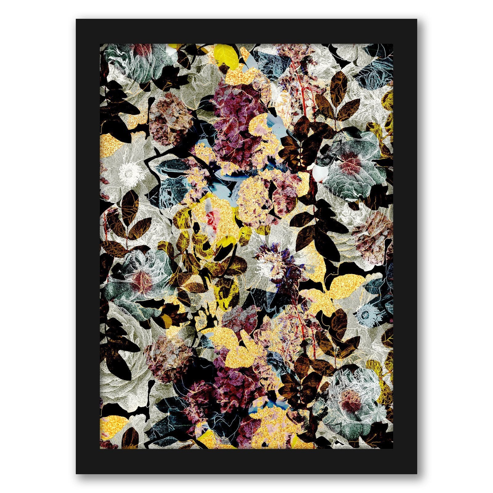 Autumn Floral by Hope Bainbridge - Black Framed Print - Wall Art - Americanflat
