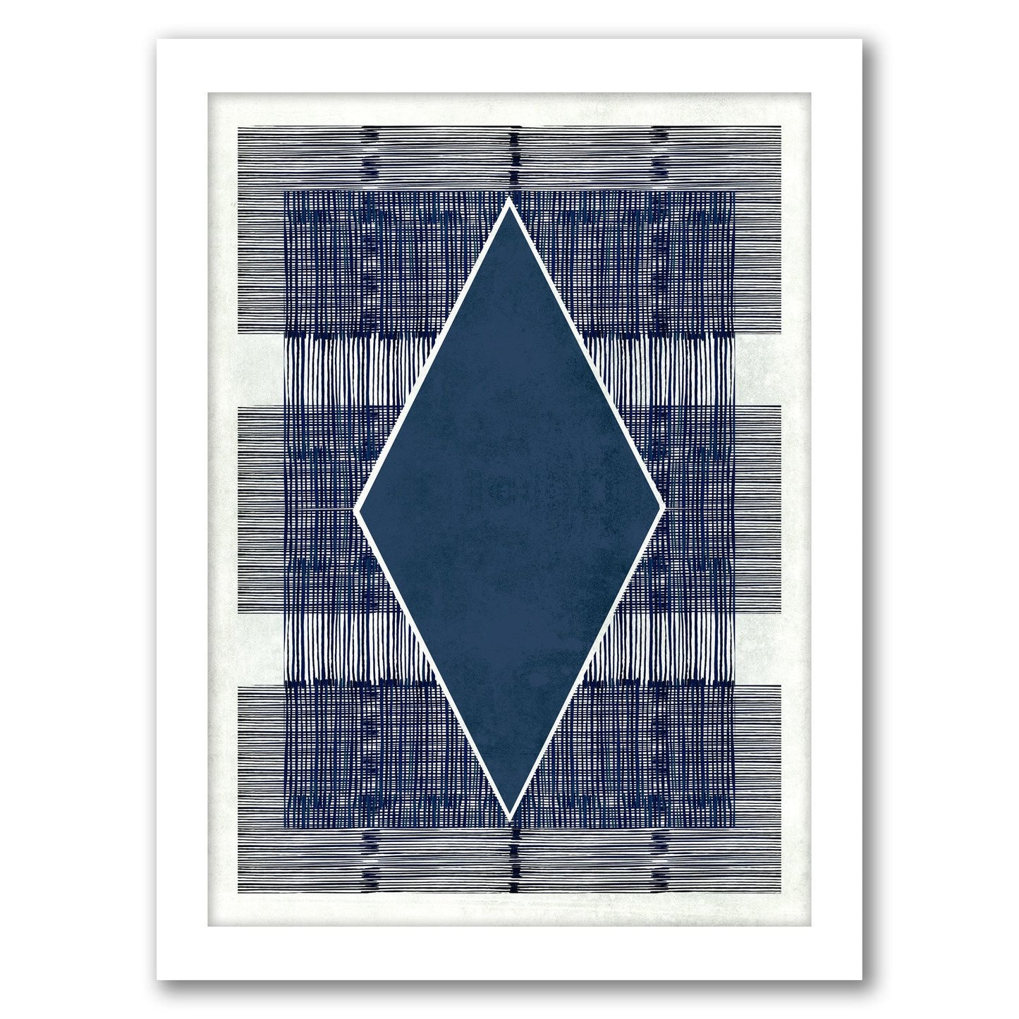 Blue Ink 1 by Hope Bainbridge - White Framed Print - Wall Art - Americanflat