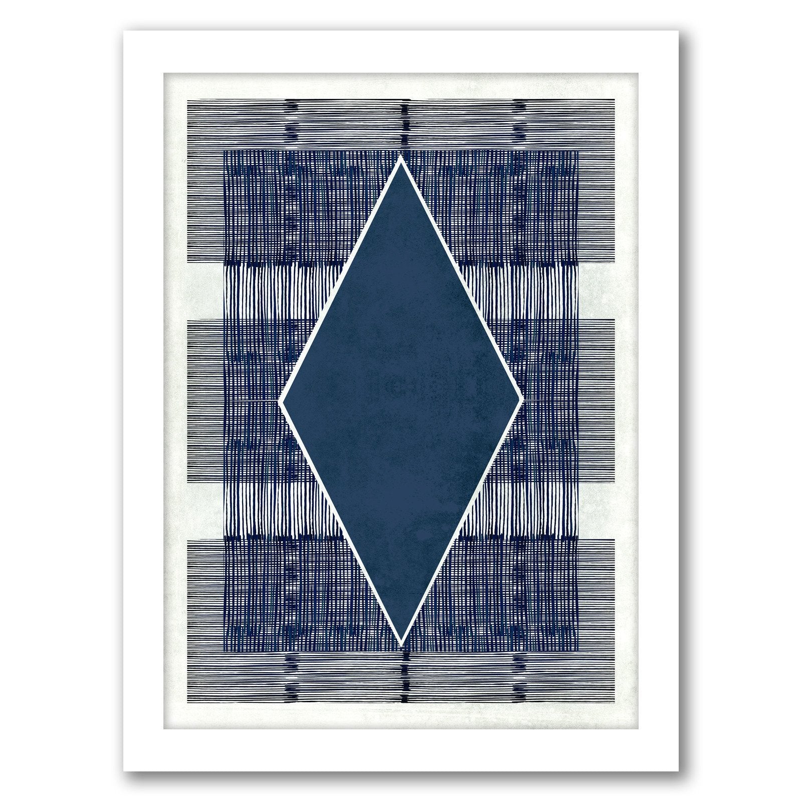 Blue Ink 1 by Hope Bainbridge - White Framed Print - Wall Art - Americanflat