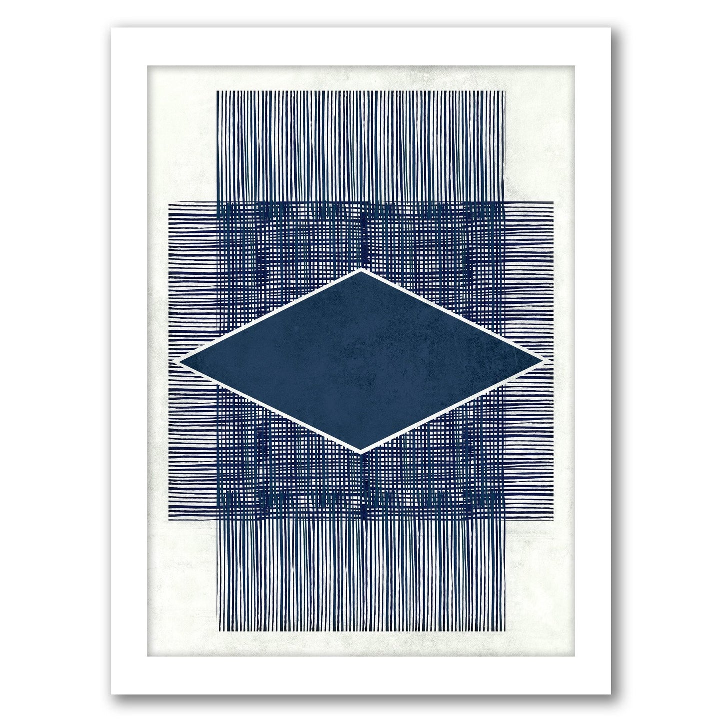 Blue Ink 2 by Hope Bainbridge - White Framed Print - Wall Art - Americanflat