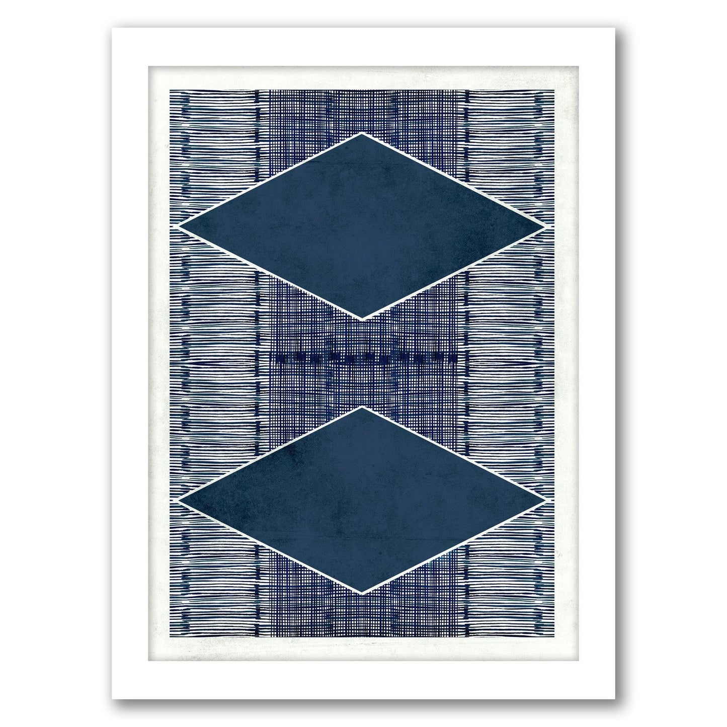 Blue Ink 3 by Hope Bainbridge - White Framed Print - Wall Art - Americanflat