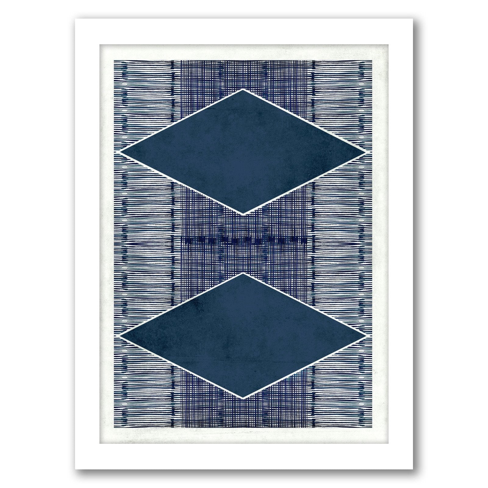 Blue Ink 3 by Hope Bainbridge - White Framed Print - Wall Art - Americanflat